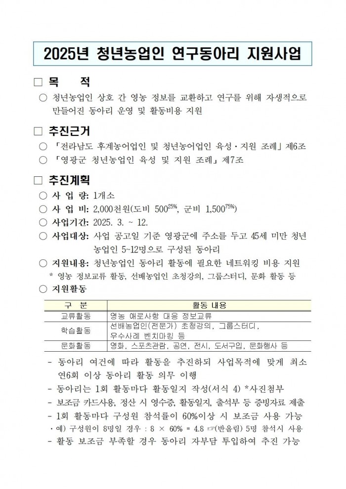 2025년 청년농업인 연구동아리 지원사업 추진계획001.jpg