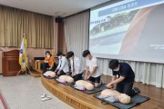 영광소방서, 해룡고 학생 대상 ‘더 정확한 심폐소생술’교육