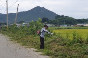 군서면, 추석맞이 주요 도로변 풀베기 본격 시작