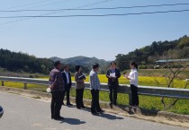 김준성 영광군수, 묘량면 신천리 신흥마을 보라색 생약초단지 방문