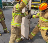 영광소방서, 추석연휴 화재대비 고층건물 인명구조훈련