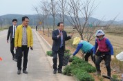 김준성 영광군수, 100리 꽃길 조성 현장 방문 격려