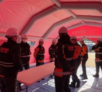 영광소방서, 문화예술의전당 화재 가정 ‘긴급구조통제단’ 불시훈련 실시